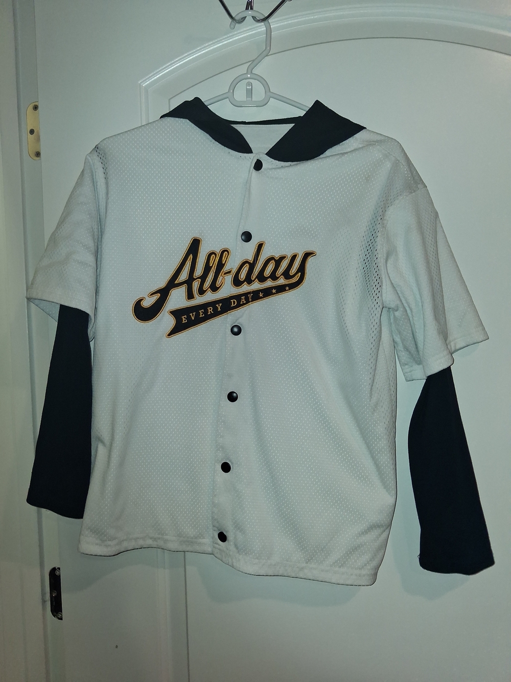 Two Old Navy White Jersey 2-1 Longsleeve Hoodies